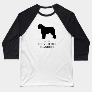 Bouvier des Flandres Black Silhouette Baseball T-Shirt